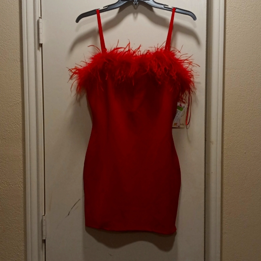 Teen red party dress
